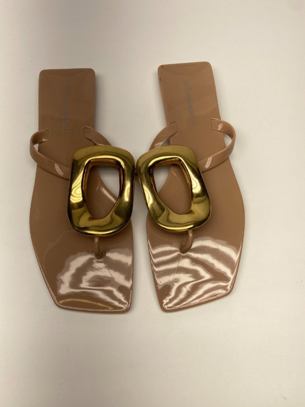 Jeffrey Campbell Womens Linques-2 Neutral Thong Sandals Sz 8
